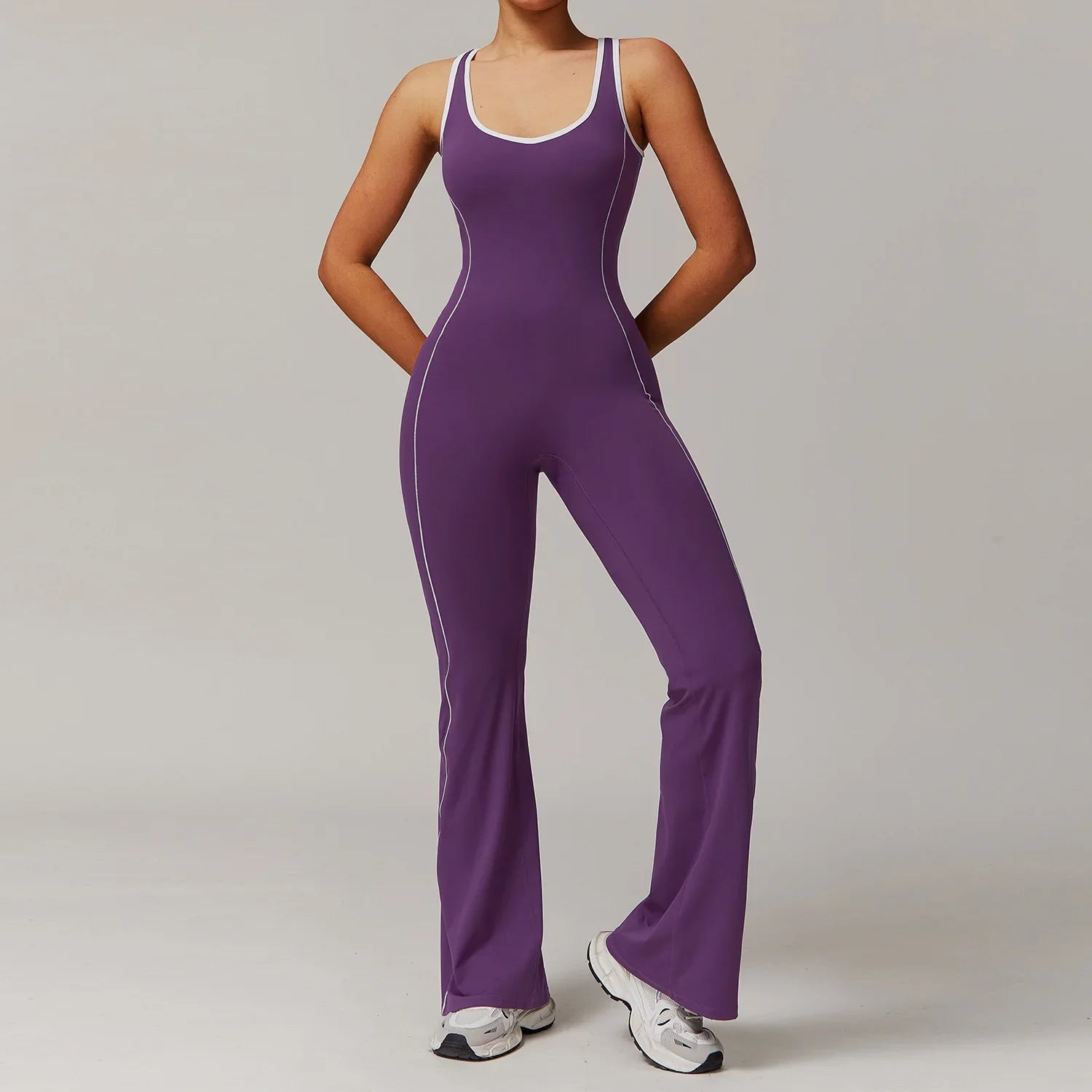 Seamless Yoga Jumpsuits Sports Fitness Peach Hip Backless wide-leg trousers One-Piece Workout Clothe Gym Bodysuit for Women