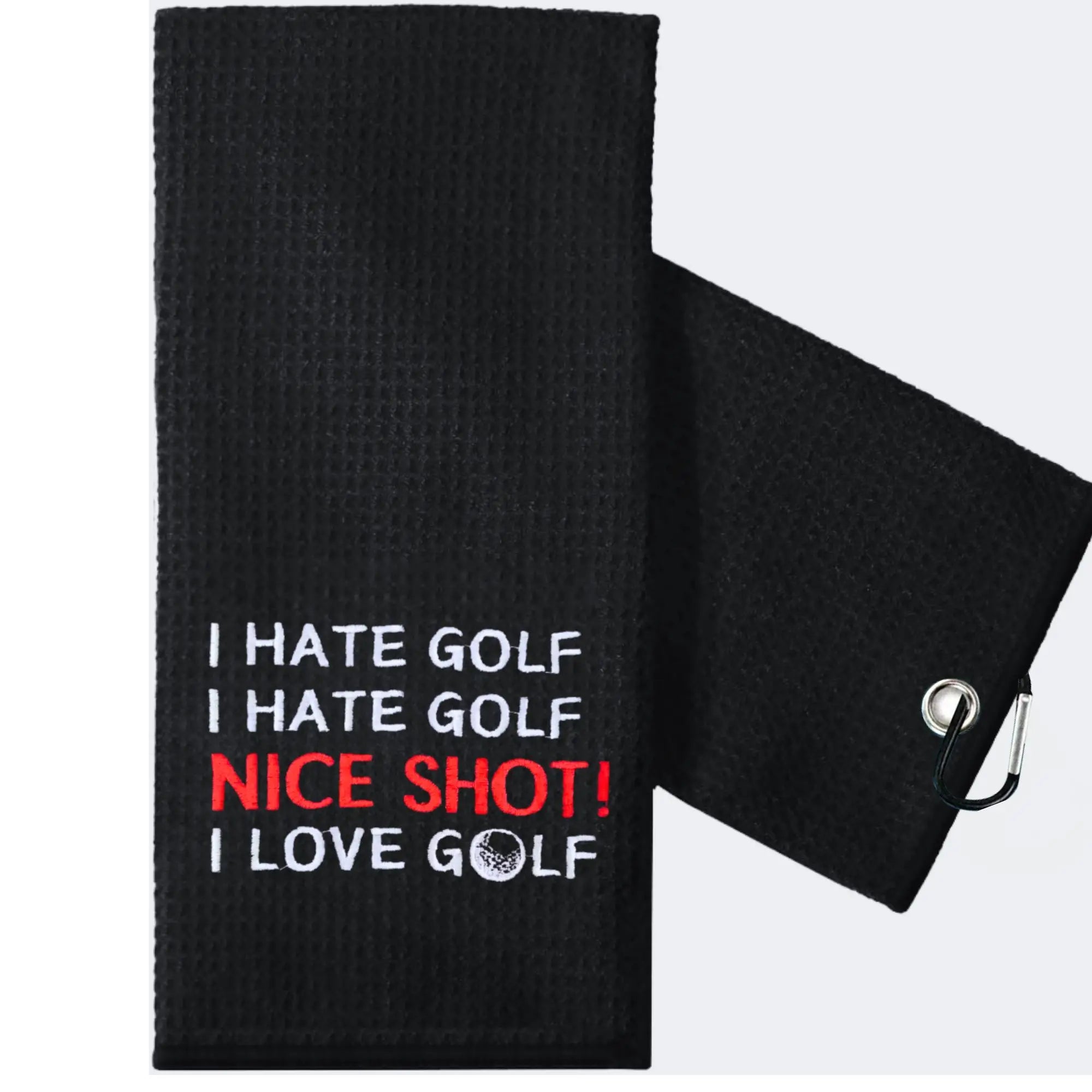 Funny Microfiber Premium Golf Towel, Embroidered Golf Towels for Golf Bags for Men&Women, Golf Accessories for Men Golfers