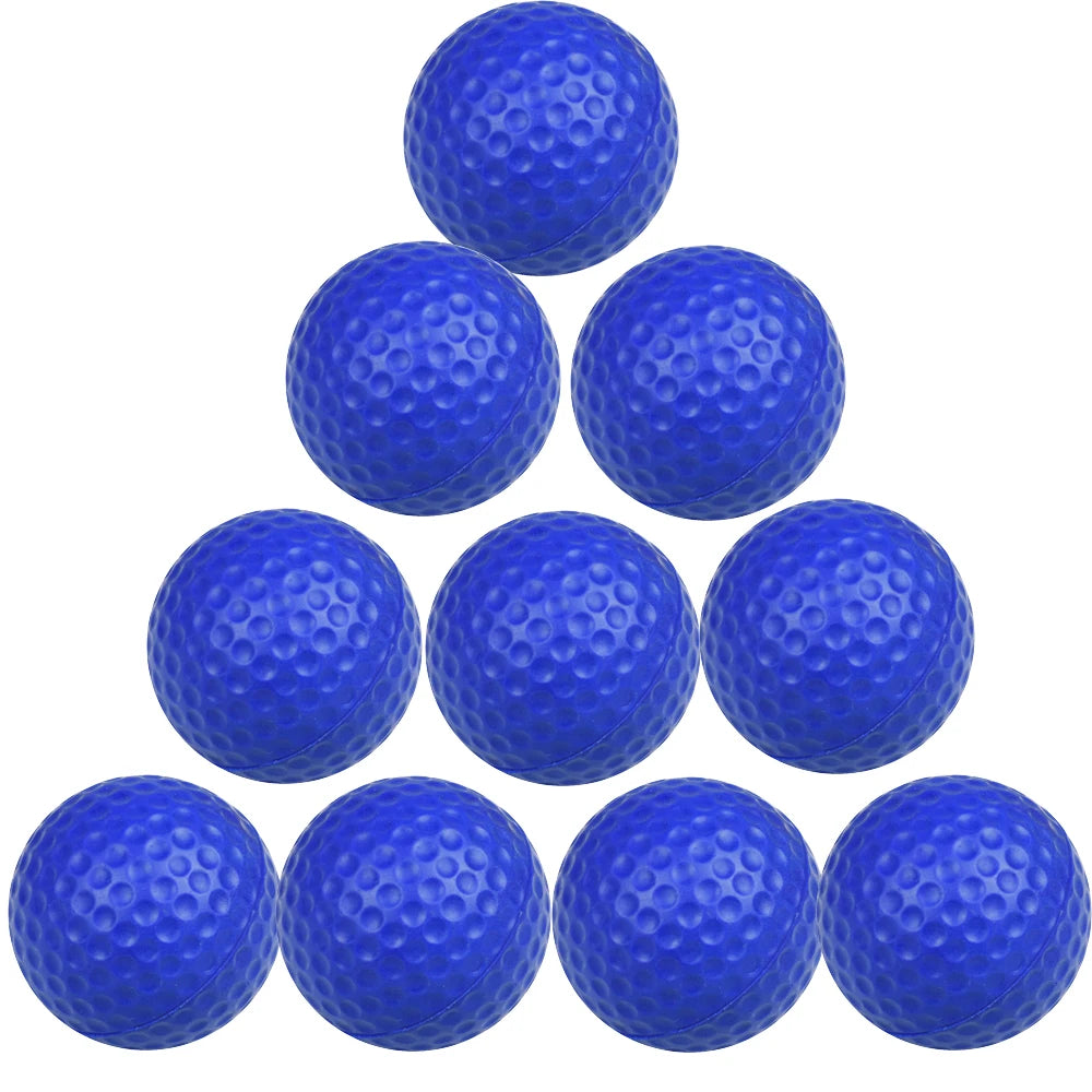 10Pcs PU Foam Golf Balls Sponge Elastic Indoor Practice Training Soft Golf Ball