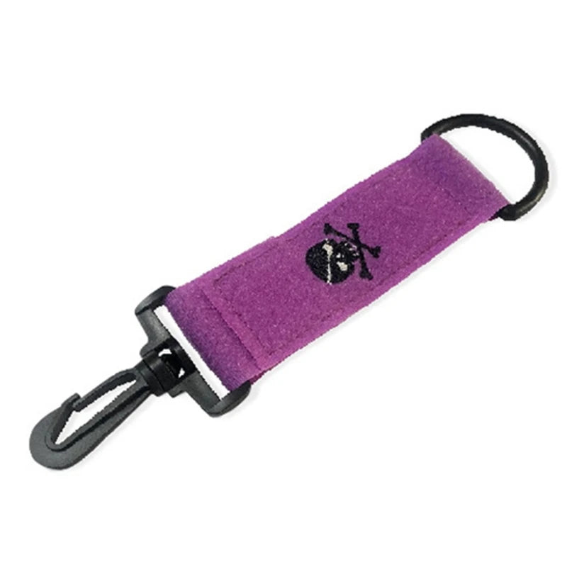 Double Sided Golf Balls Hands Cleaning Clubs Golf Towel Clip with Carabiner Hook 448D