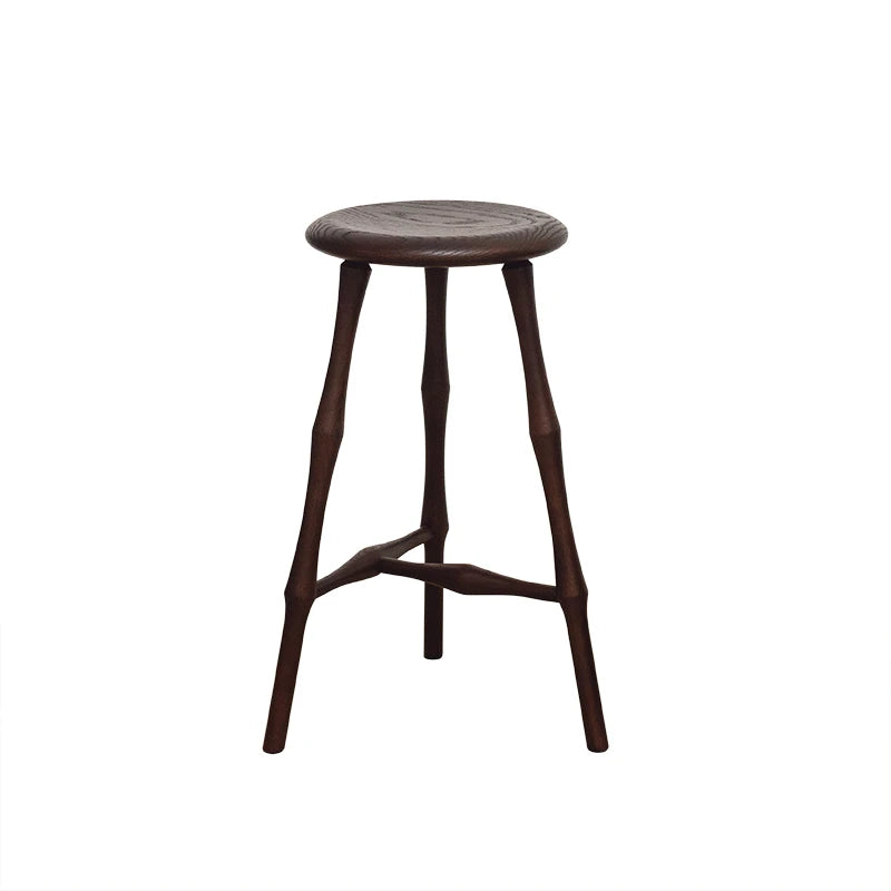 Bar stool medieval solid wood home Windsor tall round stool cafe restaurant furniture