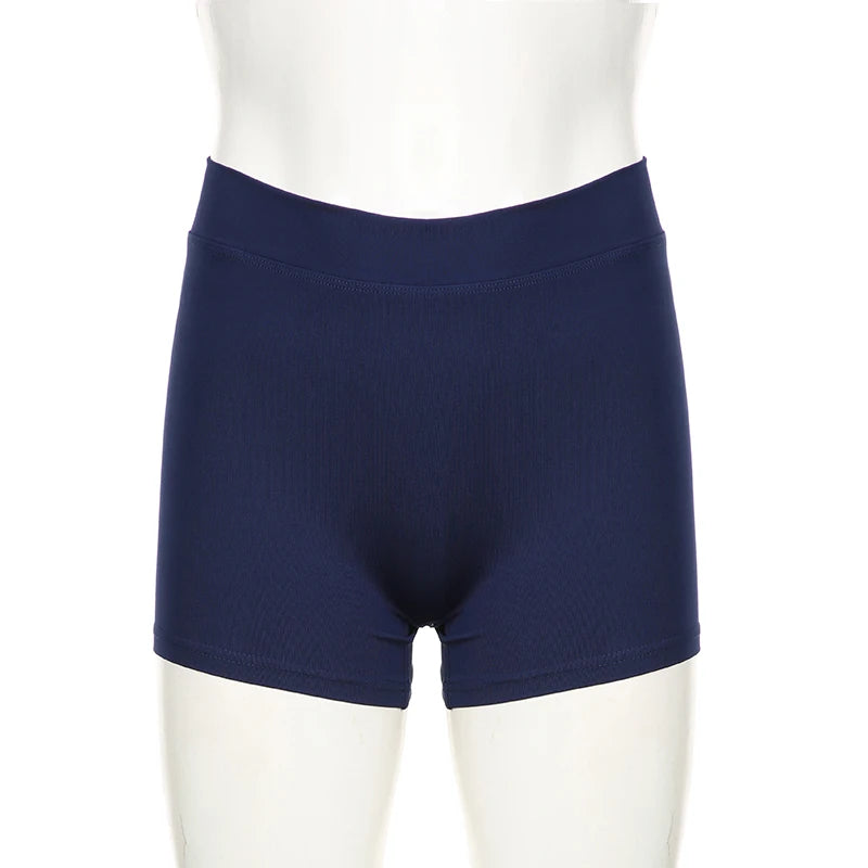 Darlingaga Casual Solid Ruched Skinny Summer Shorts Women Sportswear Gym Basic Short Pants Folds Yoga Clothing Streetwear Bottom