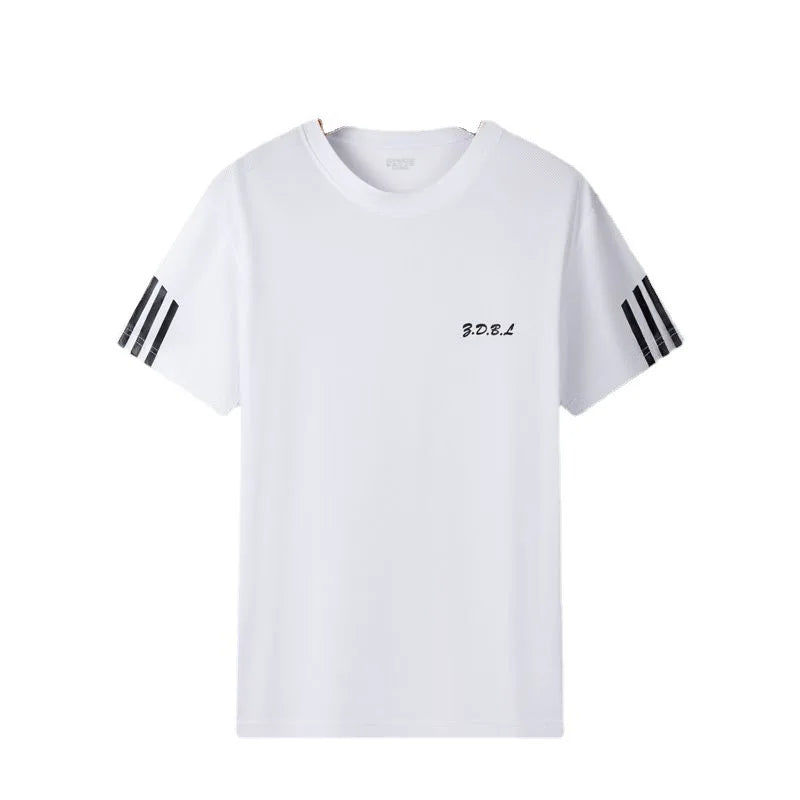 New Men's Summer Sportswear Fitness Clothing Short-Sleeved T-Shirt Loose Quick-Drying Clothes Basketball Uniform Running Shorts