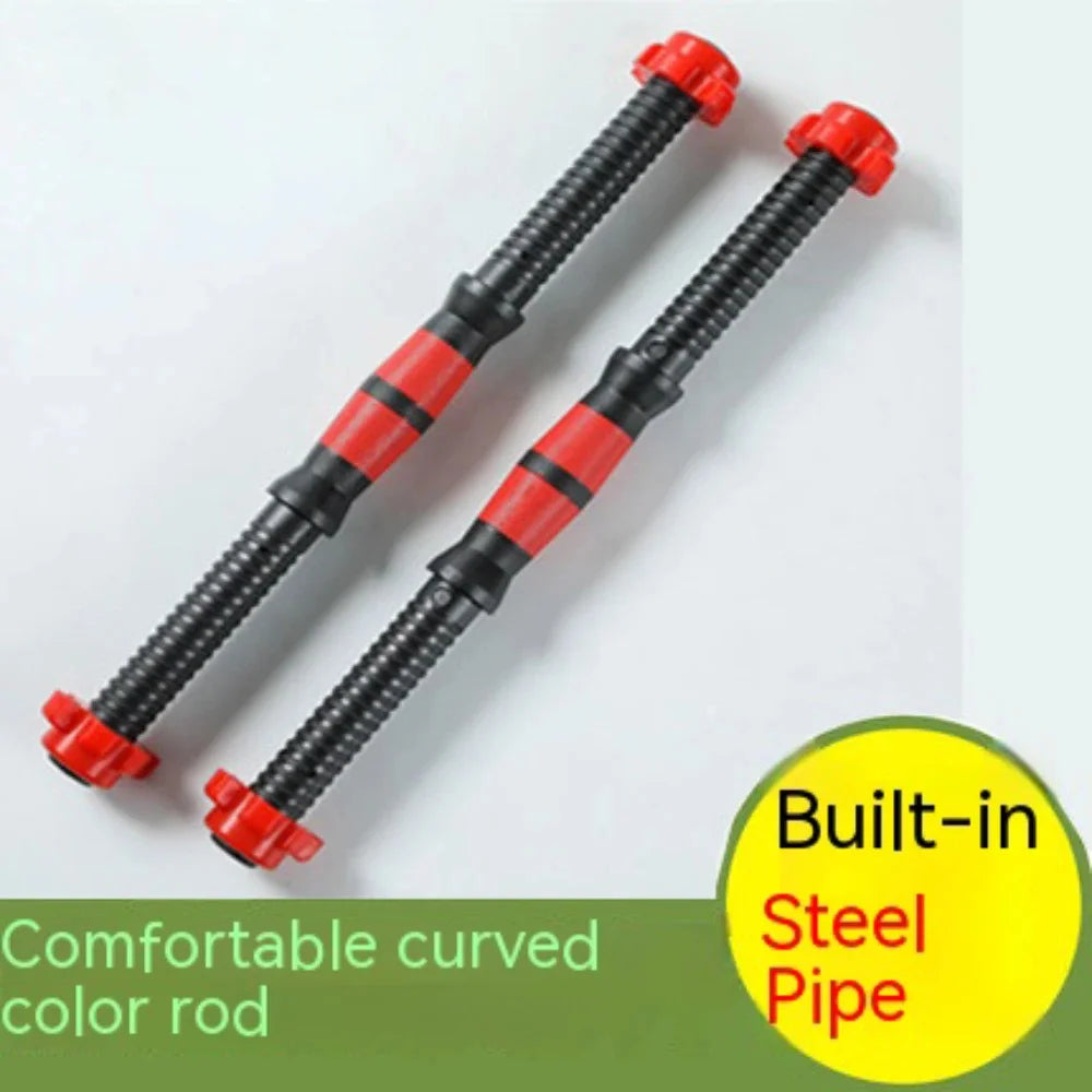 Multifunctional Adjustable Dumbbell Rod Gym Equipment Locking Nuts Home Workout Strength Training Men Women Fitness