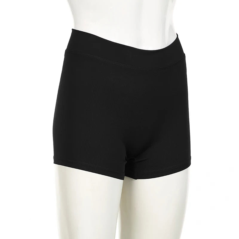 Darlingaga Casual Solid Ruched Skinny Summer Shorts Women Sportswear Gym Basic Short Pants Folds Yoga Clothing Streetwear Bottom