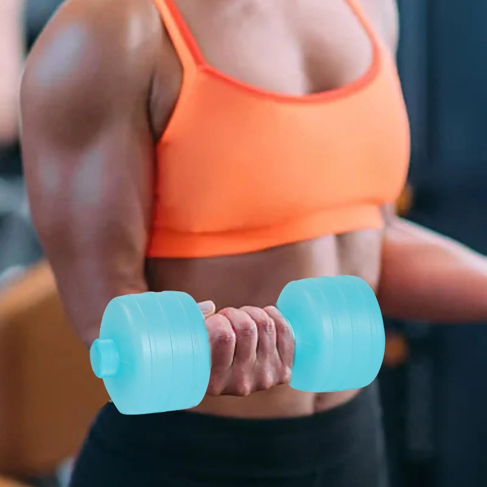 Water-filled Dumbbells Portable Dumbbell Sports Water Bottle Water Sports Equipment for Beginner Water Aerobics, Workouts 