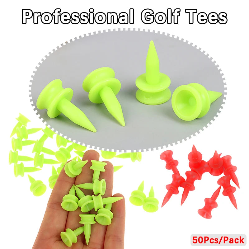 50Pcs Professional Golf Tees Perfect For Teeing The Ball Improve Accuracy Training Golf 25MM 0.98' Castle Green Golfer Accessory