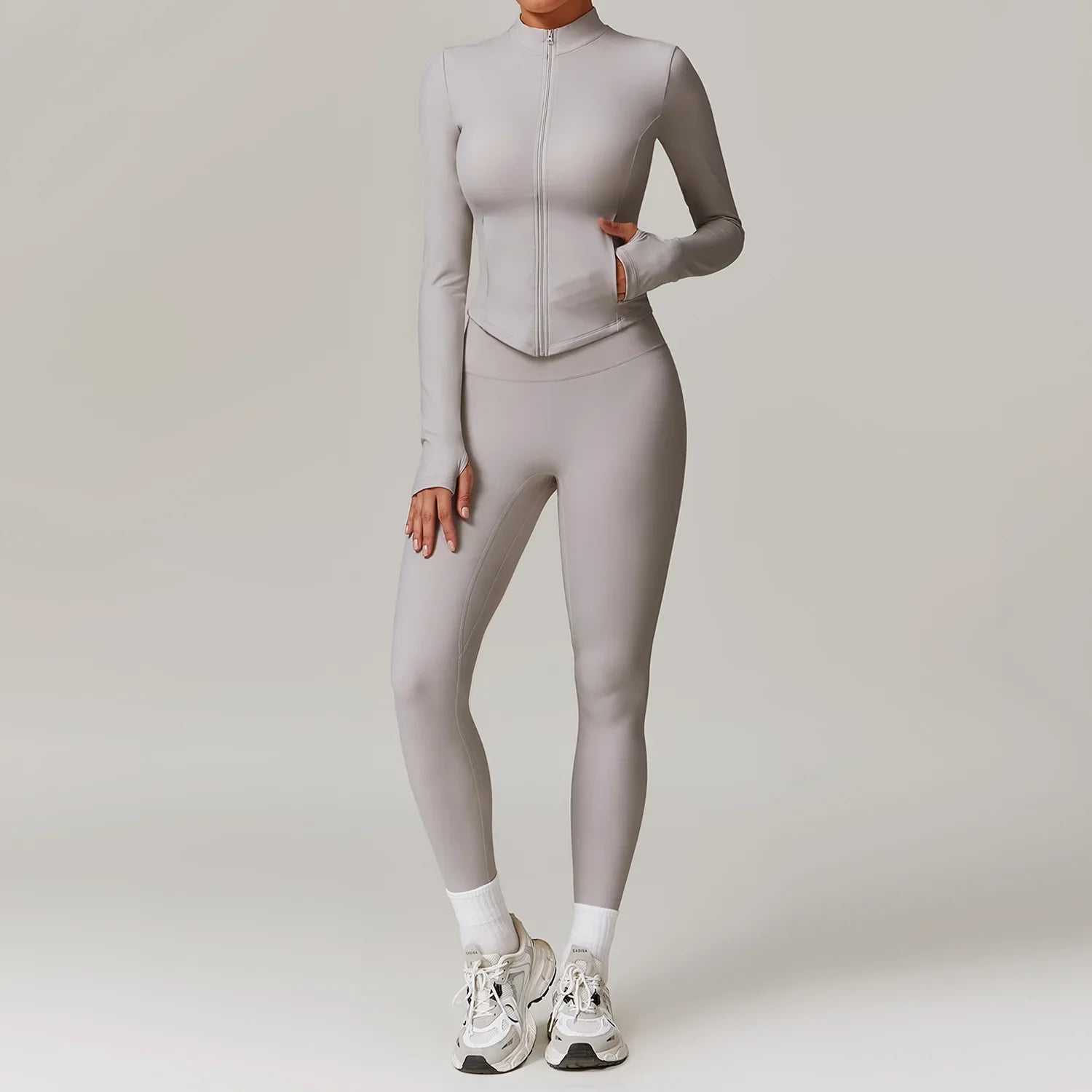 Fashion Yoga Suit Women Gym Sports Set Women Tracksuit Running Workout Sportswear Female Long Sleeve Sports Shirt Yoga Clothing