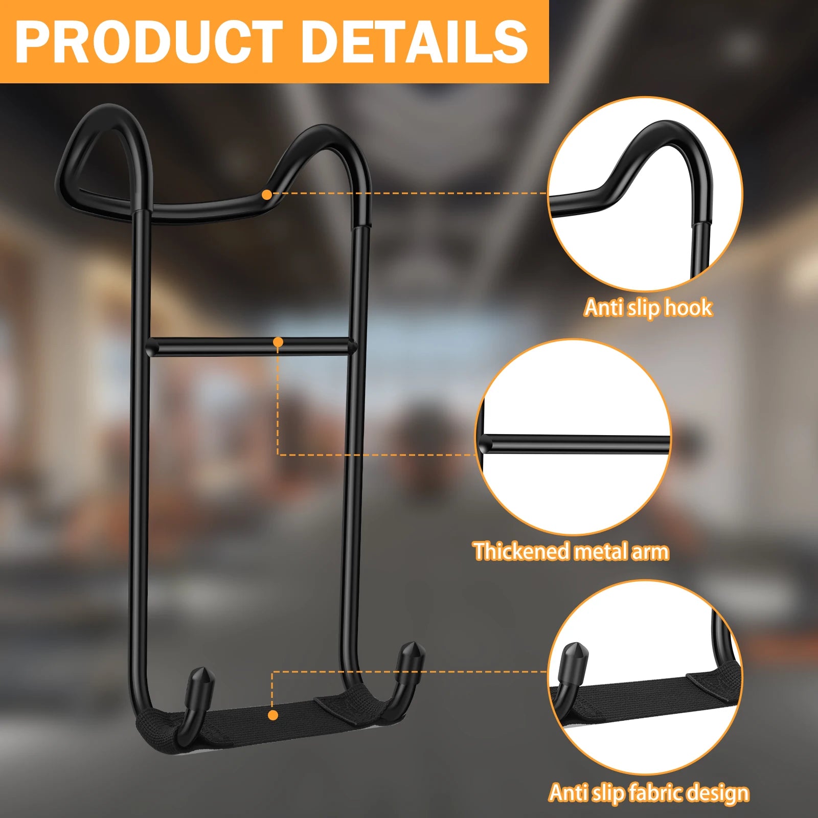 2PCS/Set Dumbbell Spotter Hooks Hold Up Hangers Heavy Power Dumbbells Rack Attachments for Dumbbell Bench Press Chest & Shoulder