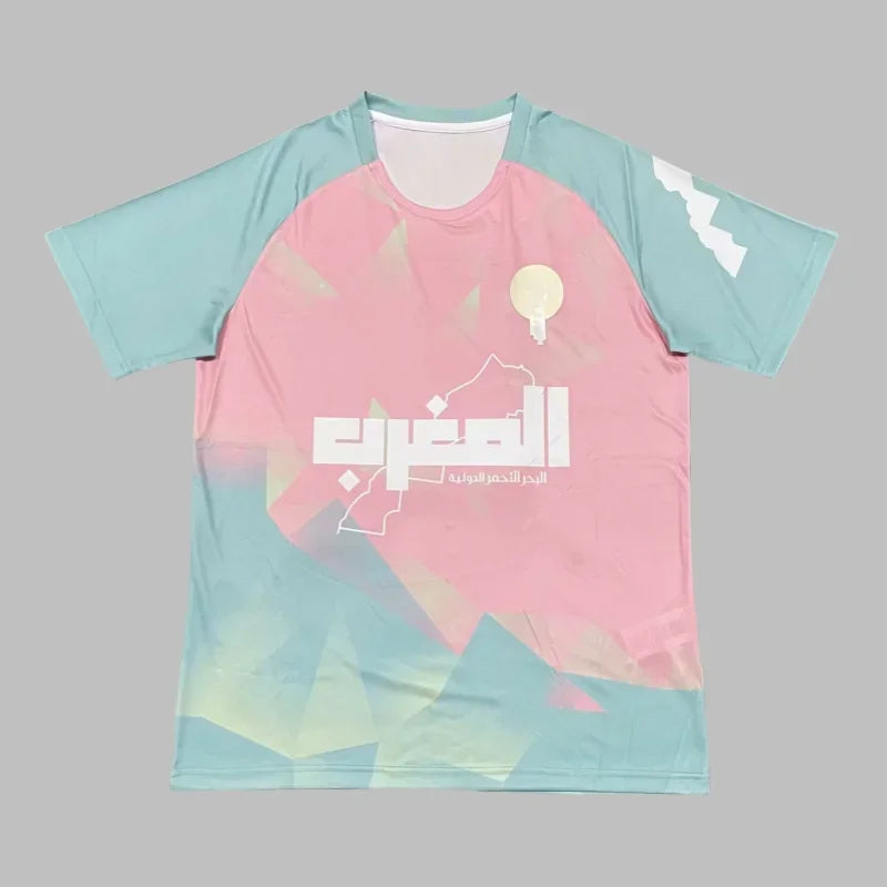 Morocco Soccer Training Jersey Men Women Clothing Special Player Version Breathable Quick Dry Elastic Sports Casual Moto T Shirt