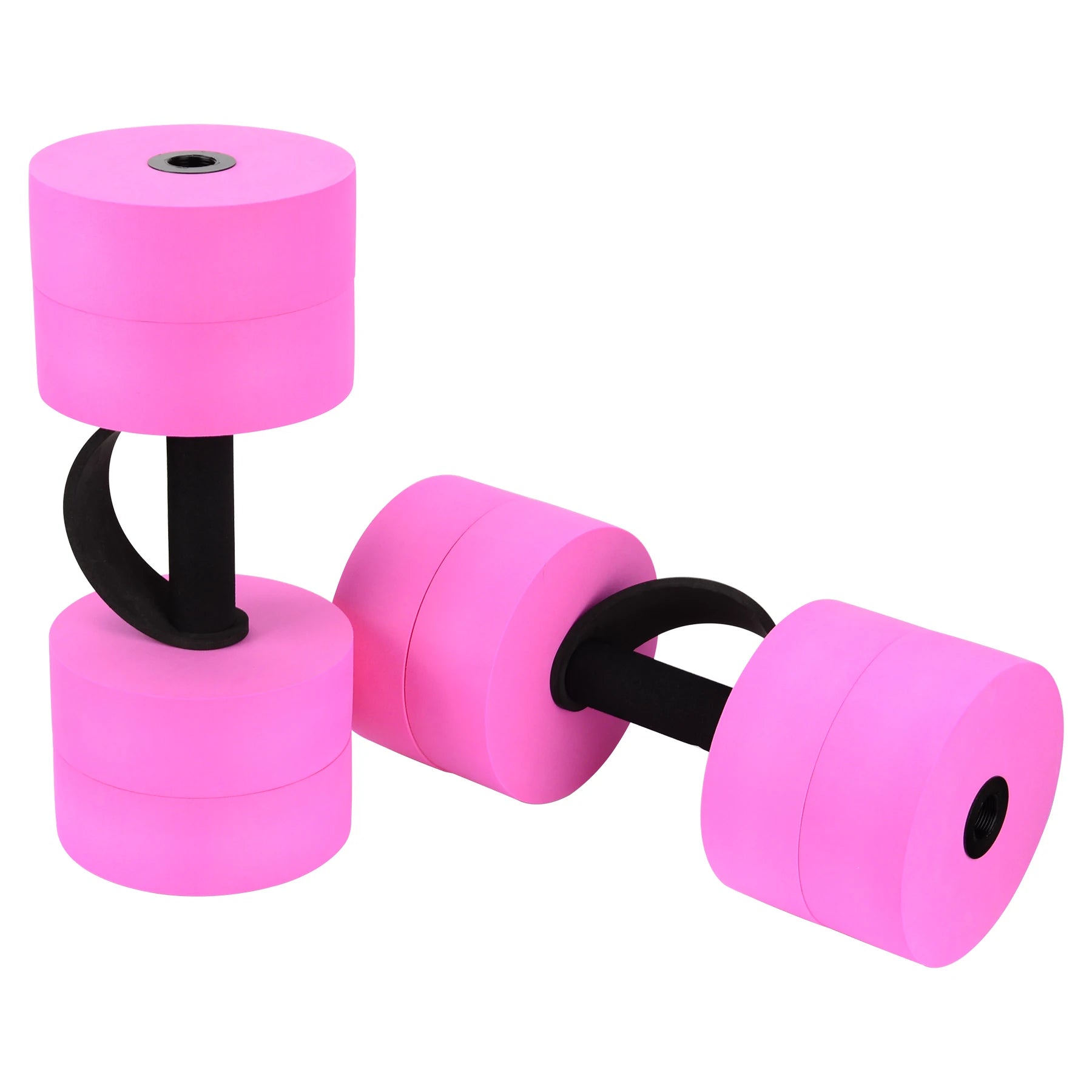 Hikeen Aquatic Exercise Dumbbells Water Dumbbell Resistance Fitness Barbells with 4 High-Density EVA Foam Pool Weights Dumbbells