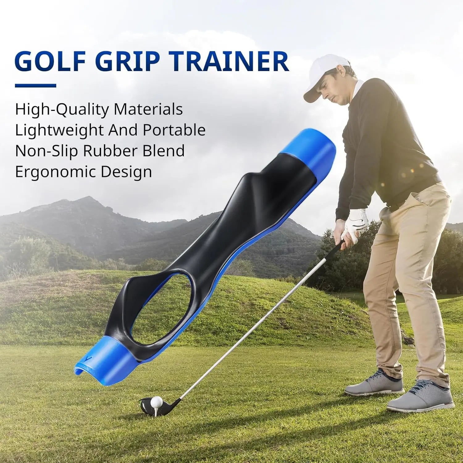 Golf Grip Trainer, Golf Training Aid, Golf Grip Kit Club Grips, Grip Trainer Golf Club to Help Train Correct Hand Position