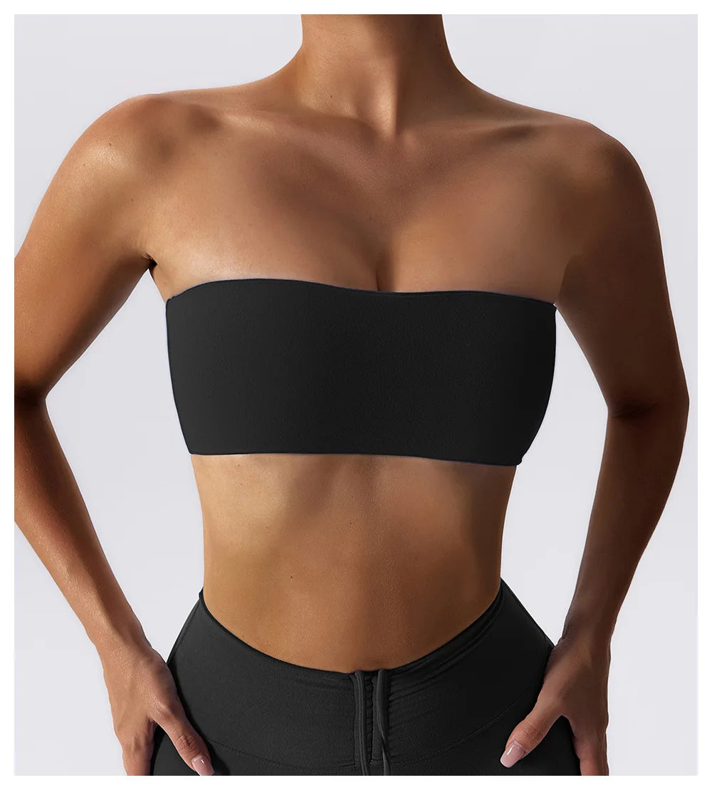 Sports Bras For Women Strapless Bra Padded Top Stretchy Fitness Yoga Tops Bra Sportwear Exercise Clothes Sports Underwear