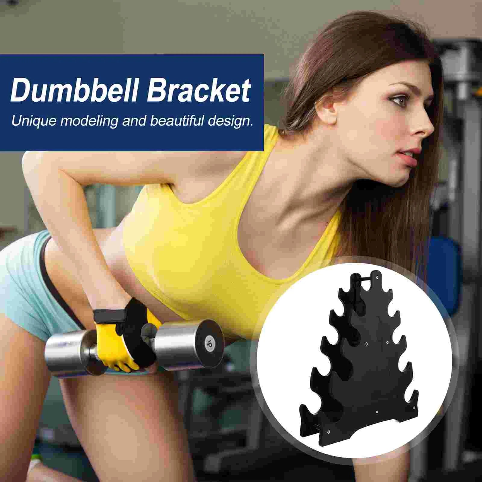 Strength Training Dumbbell Racks Adjustable Shelving Brackets Triangle Shaped Stand Gym Equipment Black Dumbbell Storage Stand