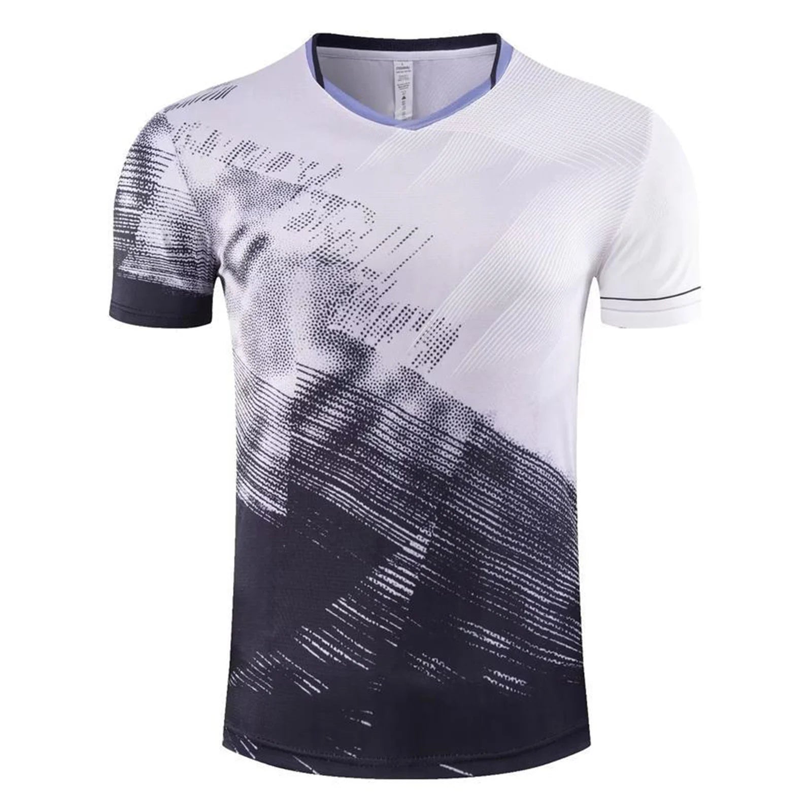 Kids Boys Short Sleeve Soccer Jersey Training Competition Team Uniform Tops V-neck Stylish Print T-shirt for Football Badminton