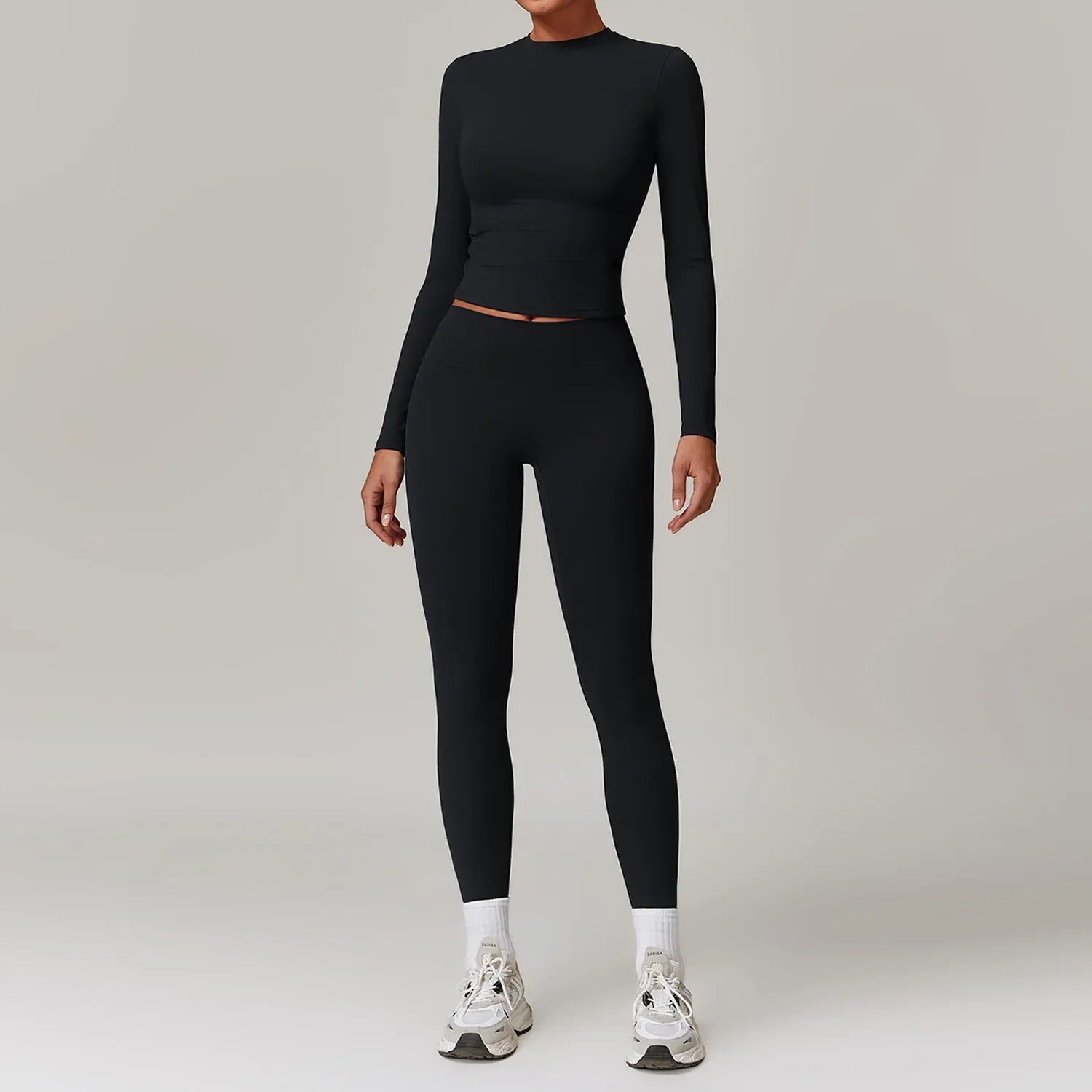 Fashion Yoga Suit Women Gym Sports Set Women Tracksuit Running Workout Sportswear Female Long Sleeve Sports Shirt Yoga Clothing