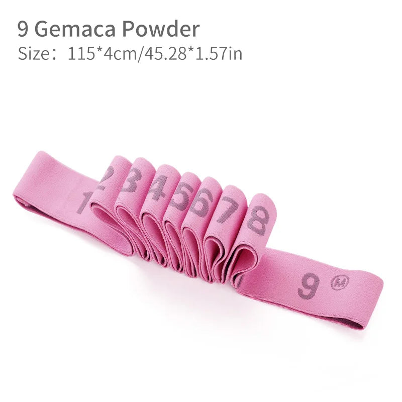 9/10/11 Loops Digital Resistance Bands Yoga Auxiliary Elastic Band Stretching Belt for Adult Pilates, Latin, Dance, Gymnastics