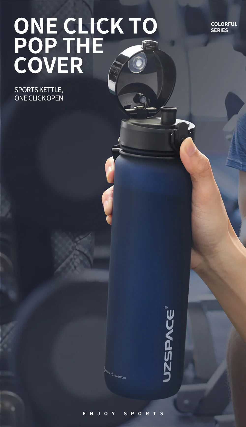 High Quality Water Bottle 500ML 1000ML BPA Free Leak Proof Portable For Adult Children Sports Gym Eco Friendly Drink Bottles