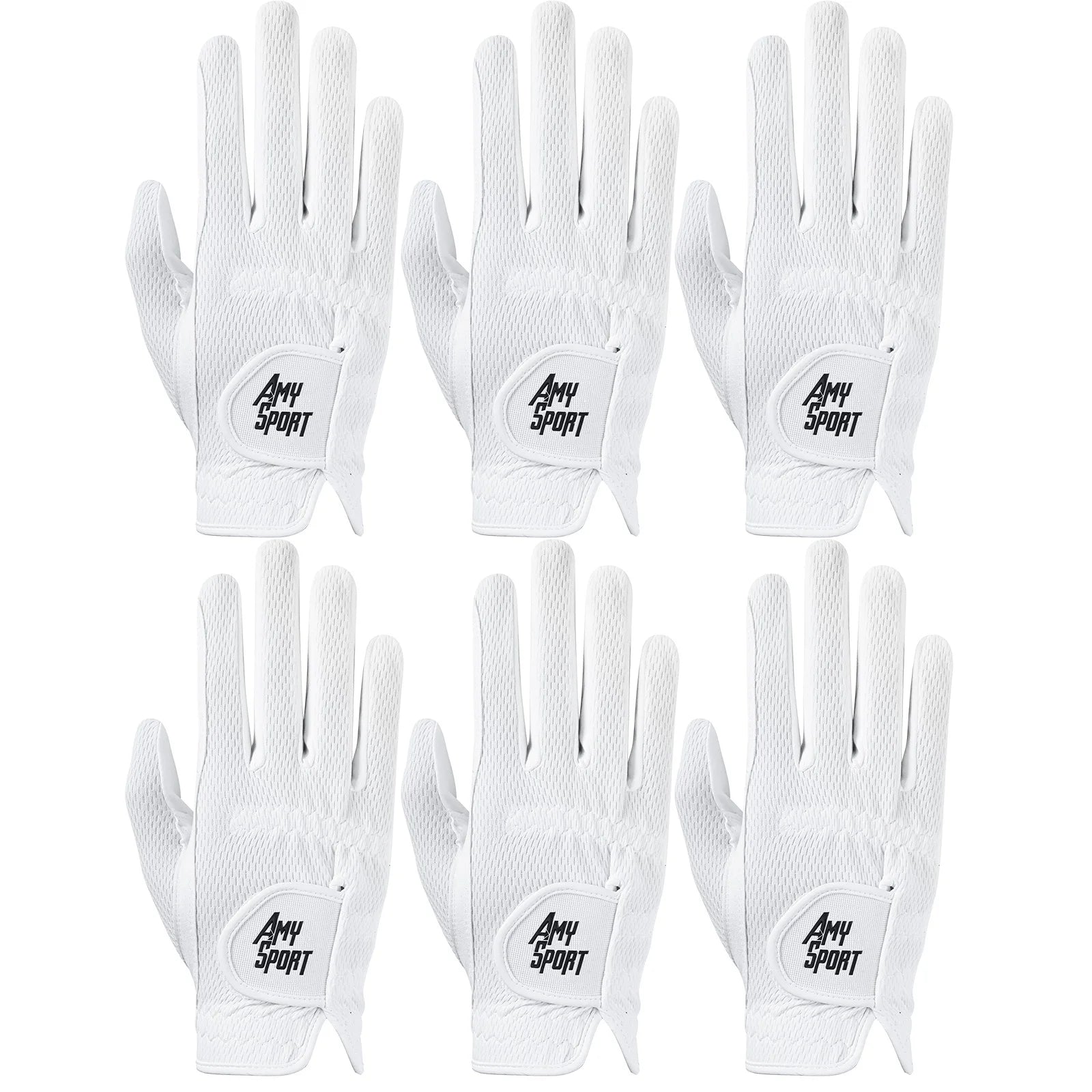 Golf Gloves Men Left Right Hand Rain Grip Hot Wet Weather Value 3/6 Pack, Men‘s Golf Glove All Weather Grip in S M M/L L XL