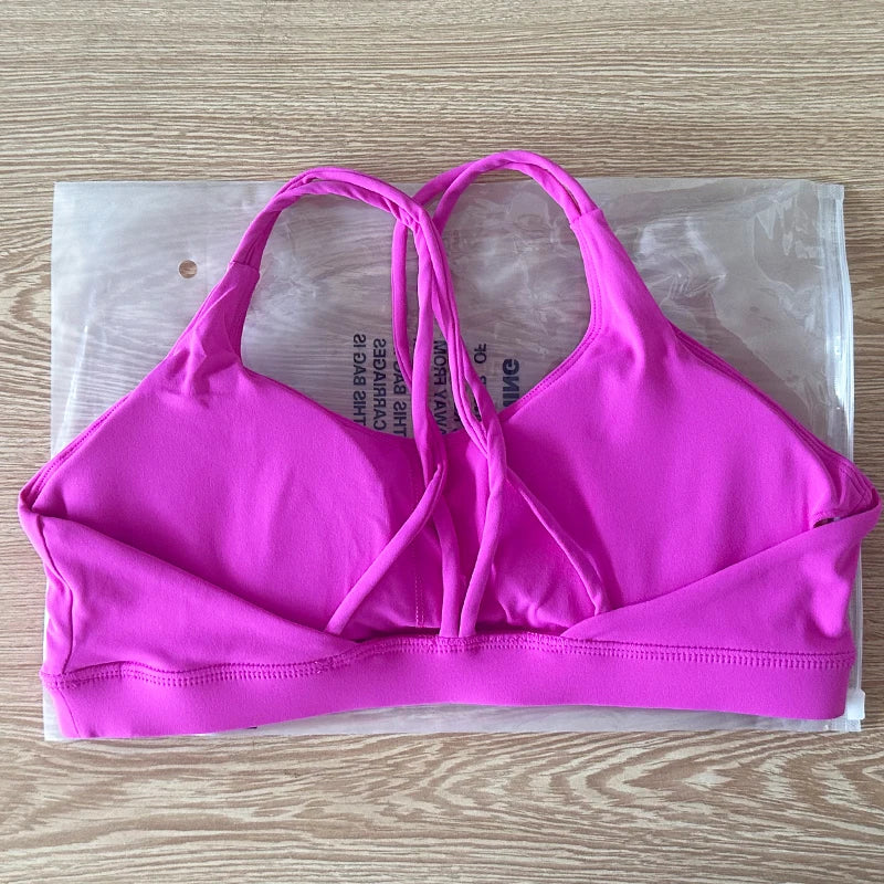 Women Sports Bra Cross Strap Top Women Push Up Sport Bra Yoga Gym Crop Top Brassiere Fitness Top Sport Bra Breathable Bras