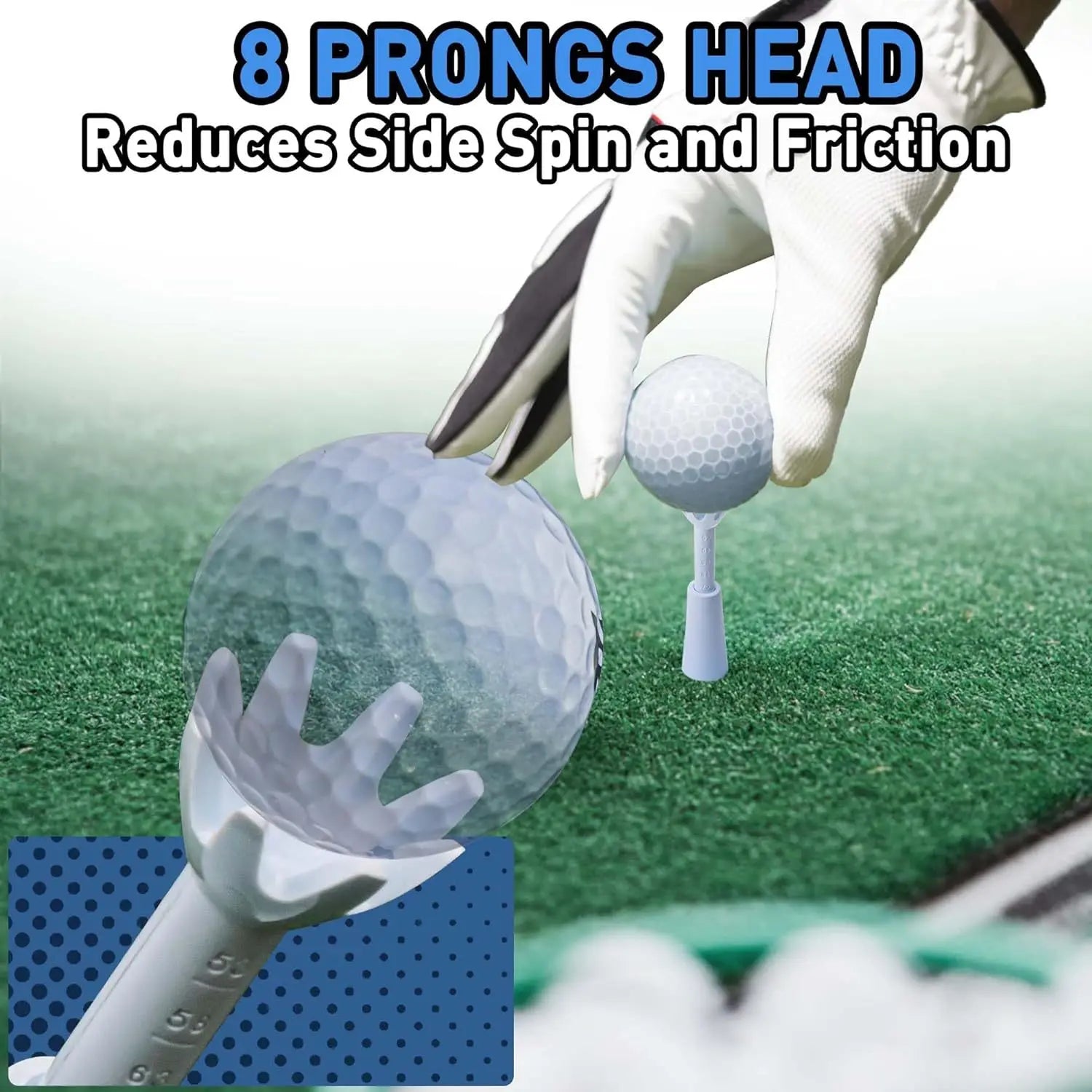 2pcs/pack Golf Tees Golf Adjustable Range 53 58 63 68 73cm Stability Durable Tees Holder Golf Training Aid Gift Golf Accessories