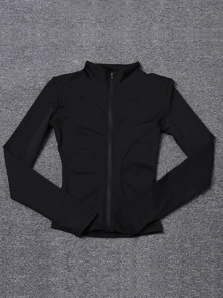 Sport Jacket Yoga Tops Women's Costume Long Sleeve Gmy Shirt Workout Coat Gym Training Woman Clothing Sportswear 2025 Summer