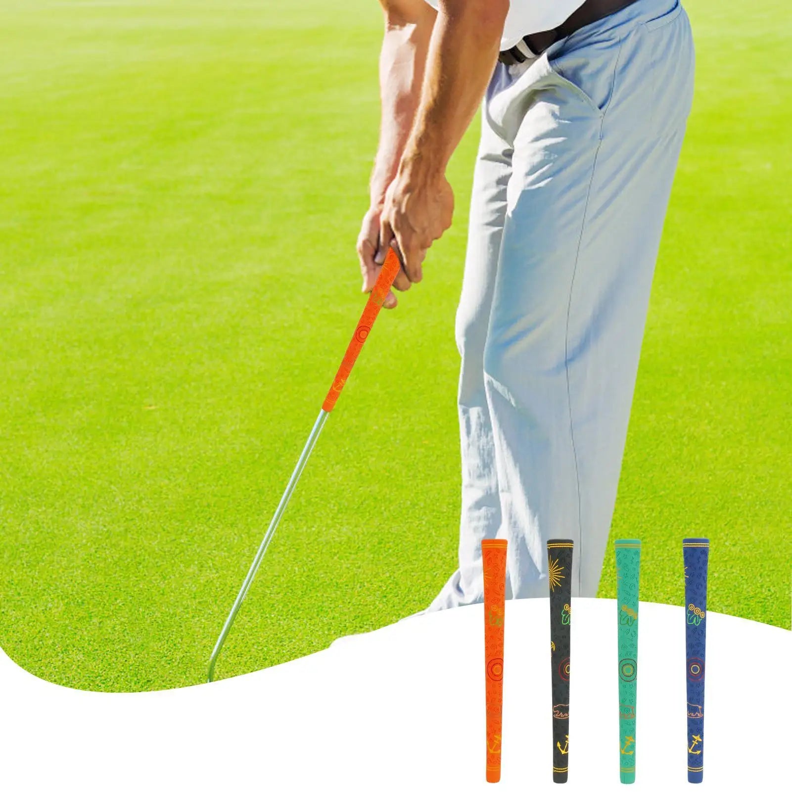 Golf Grip For Men High Feedback Golf Club Grip Shock-Absorbing Golf Grip Non-Slip Golf Rubber Grip Iron Golf Club Grip