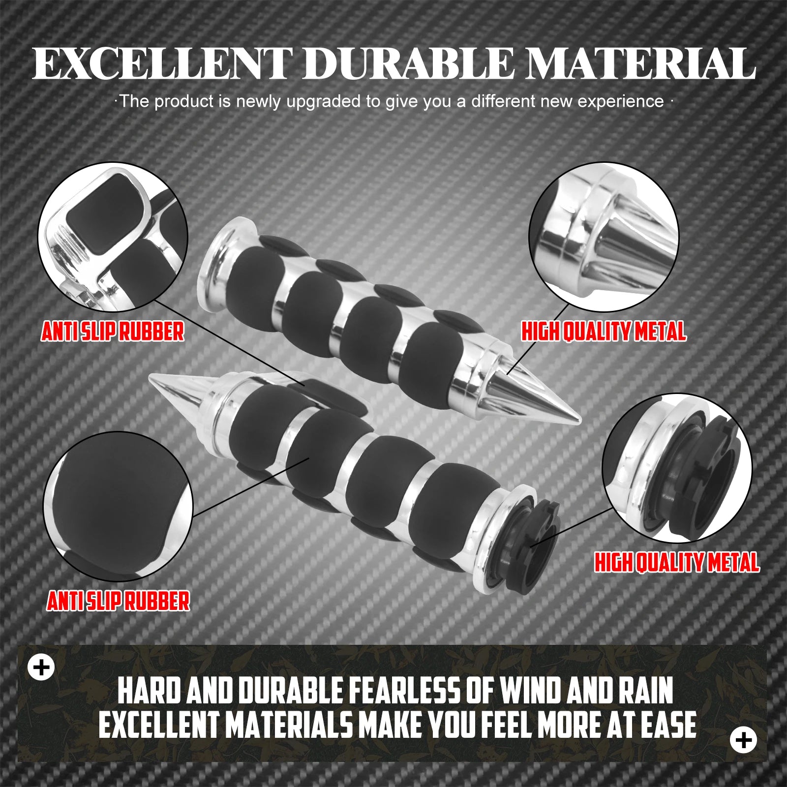 Motorcycle Hand Grips 1" 25mm Handlebar Handle Bar Universal For Harley Sportster XL1200 Touring Street Glide FLHR Dyna FXDL FLS