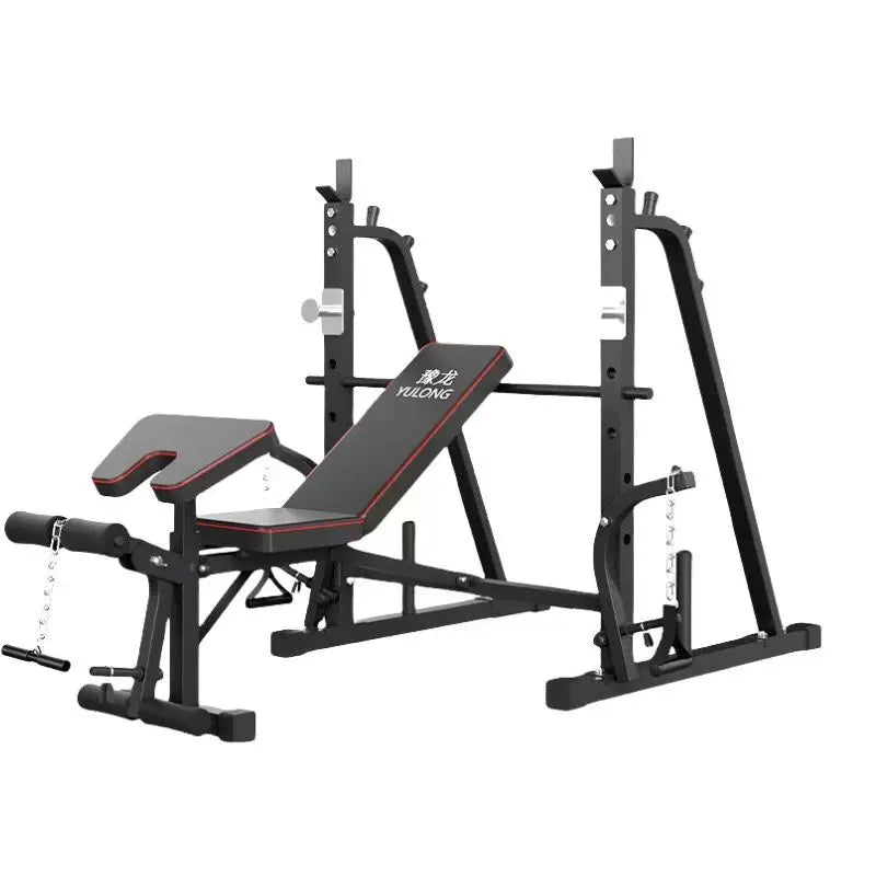 Men's Fitness Equipment, Multifunctional Weightlifting Bed Supplies, Foldable Bench Press, Household Weightlifting Machine