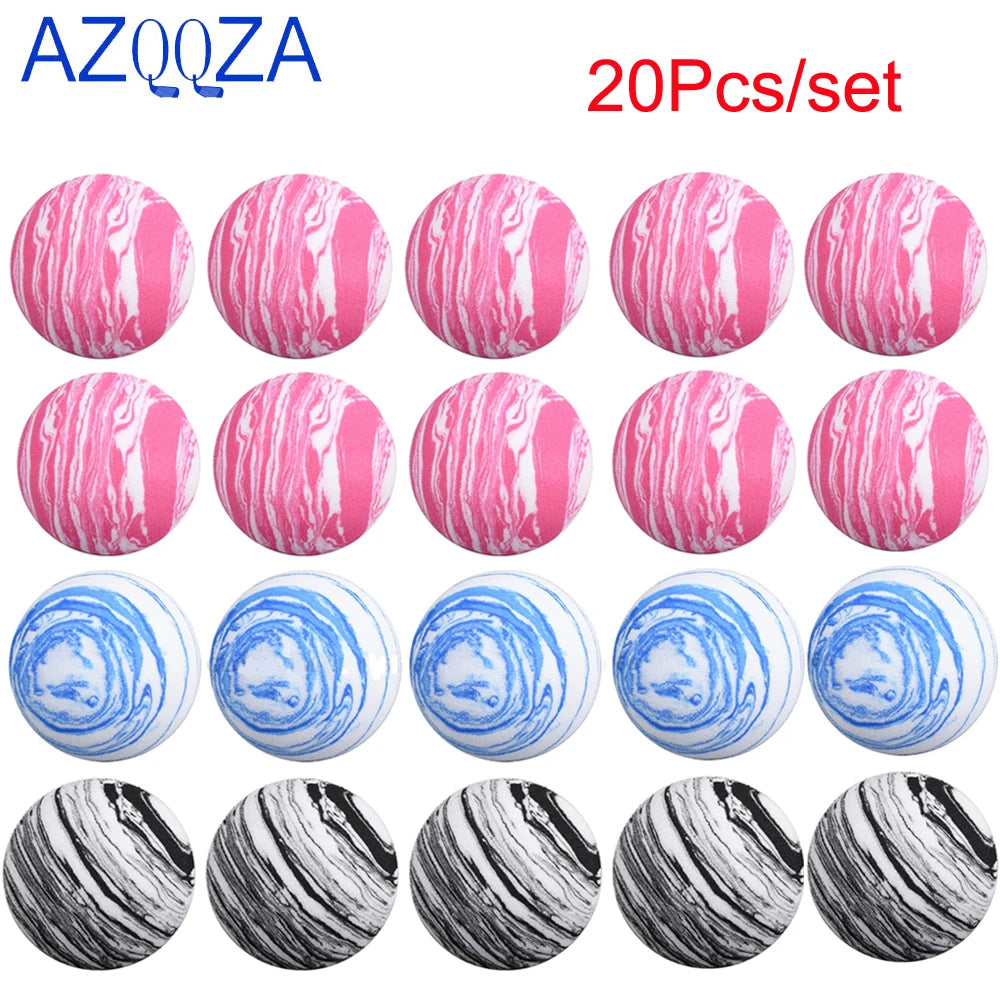 20pcs/bag golf balls 42mm diameter sports balls Rainbow Foam Practice Golf Balls for Indoor or Outdoor Golf Training Balls new