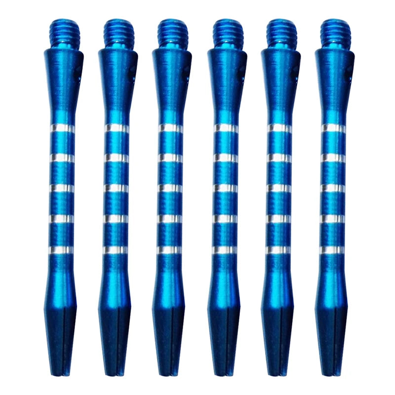6pcs/Set Aluminum Medium Darts Shafts Harrows Stems Throwing Accessories Metal Rod 4.5mm Mixed Color Thread