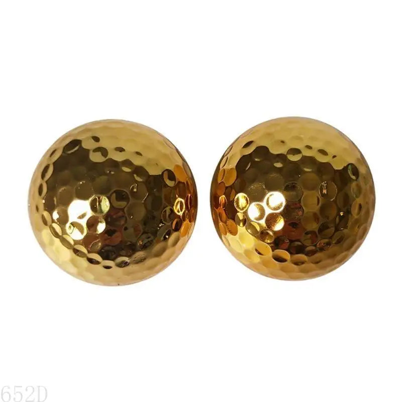 AP28 4.26cm 1.68In Plated Gold Golf Balls for Golfer Indoor Outdoor Swing Putter Training Practice Balls For
