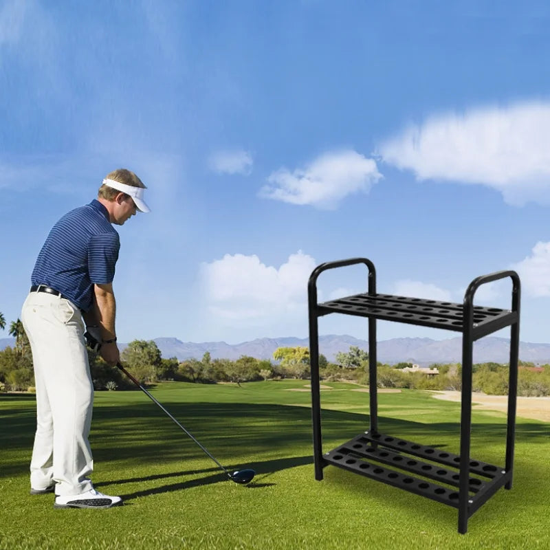 27 Holes Steel Golf Club Holder Display Stand Organizer Golf Club Storage Rack