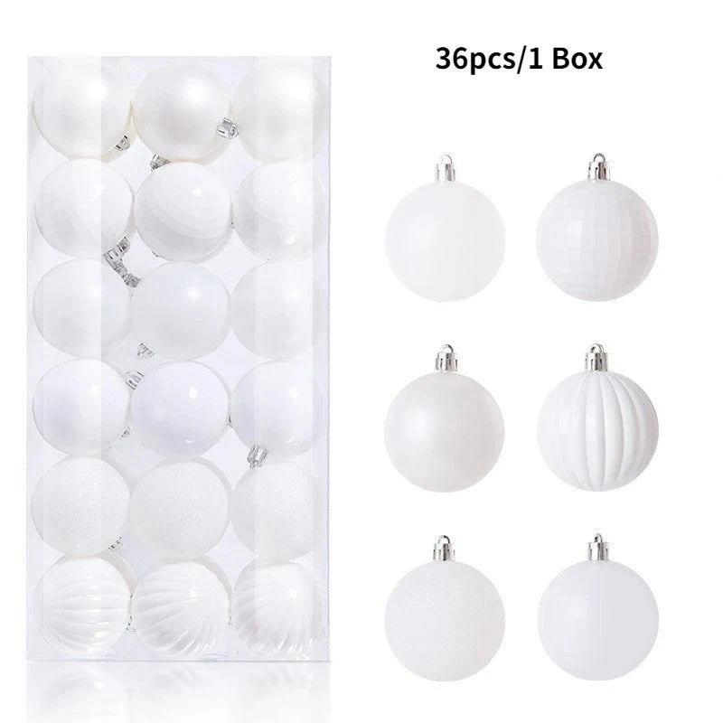 24/36Pcs Christmas Balls 4CM Ball Christmas Tree Pendant Ornaments for Home Party Decor 2025 New Year Navidad Gifts Accessories