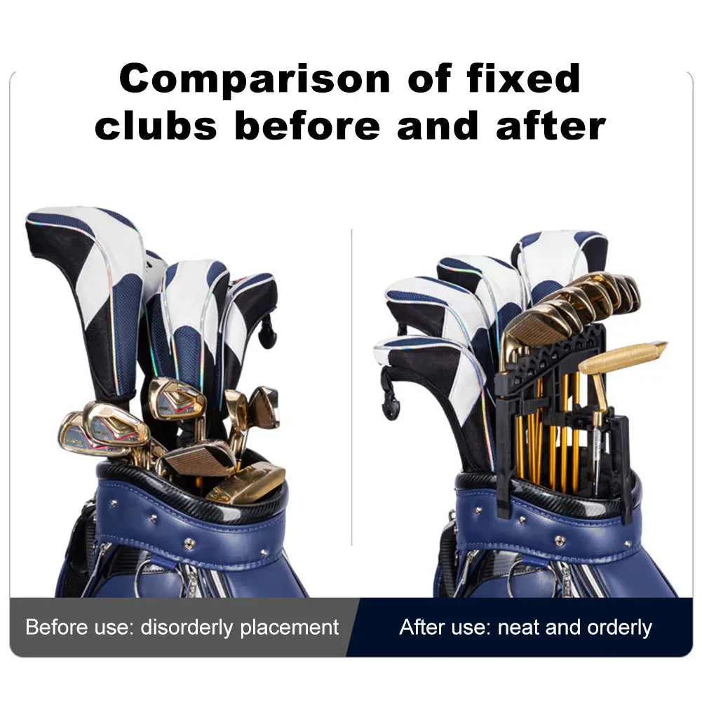 Adjustable Golf Club Organizer – Holds 9 Clubs
