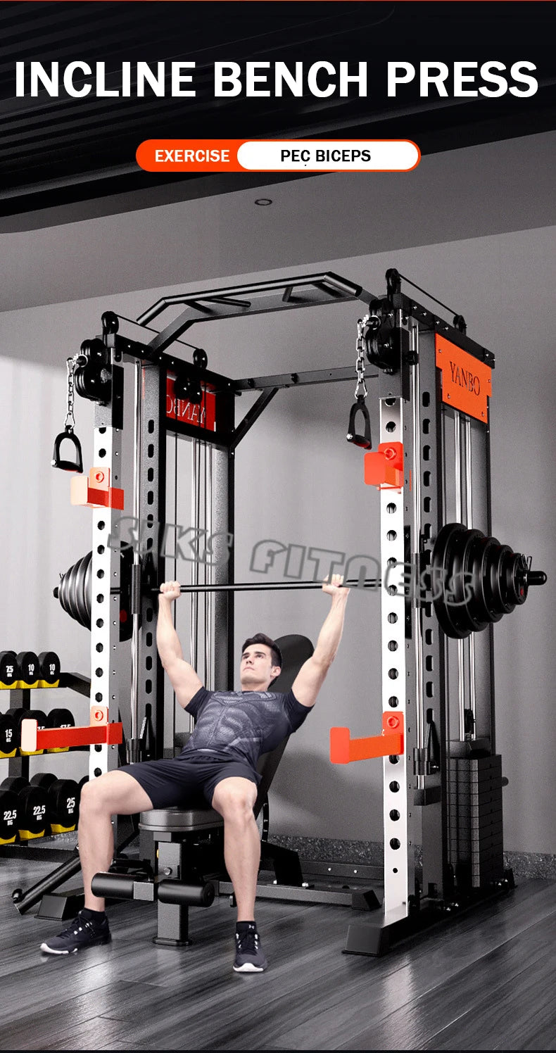 Household & Gym Combination Multifunctional Flying Bird Gantry, Comprehensive Trainer Fitness Equipment, Squat Stand
