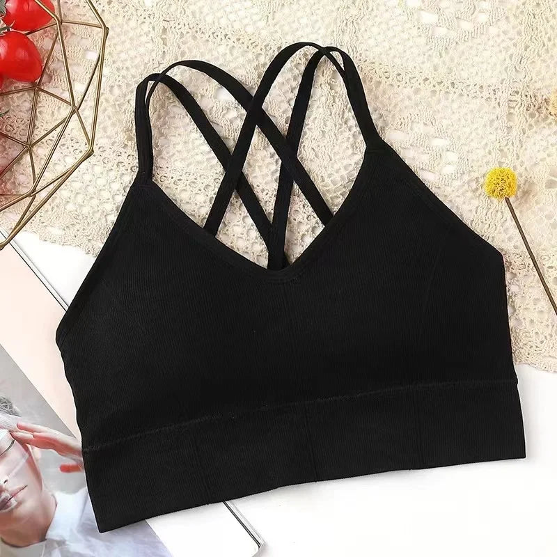 Breathable Sports Bra Anti-sweat Fitness Top Seamless Yoga Bra Shockproof Crop Top Women Push up Sport Bra Gym Workout Top