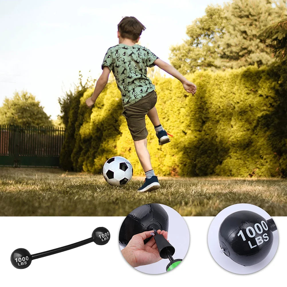 Children's Dumbbell outside Kids Toys Party Prop Inflatable Barbell Decoration for Sports Game Balloon
