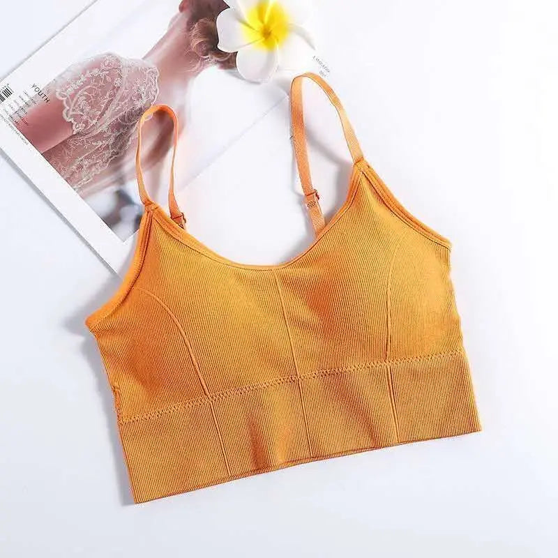 Breathable Sports Bra Anti-sweat Fitness Top Seamless Bra Shockproof Crop Top Women Push up Sport Bra Gym Workout Top