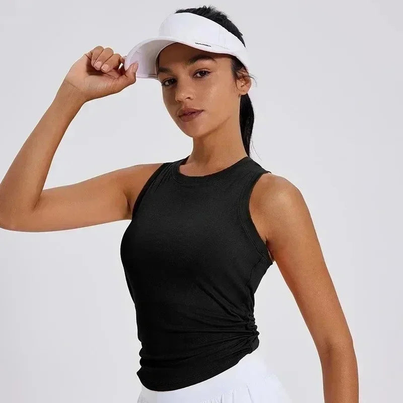 Yoga Tops Women Sports Sleeveless Round Neck Tank Top Summer Outdoor Yoga Clothing