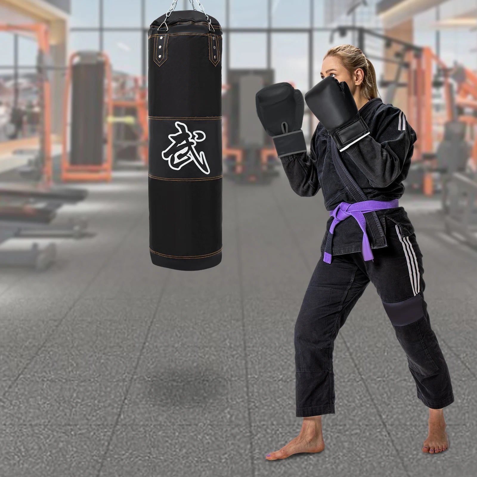 Inflatable Standing Unfilled Heavy Punching Bag for Adults Oxford cloth Training Boxing Bag Fitness Set Training Sports Column