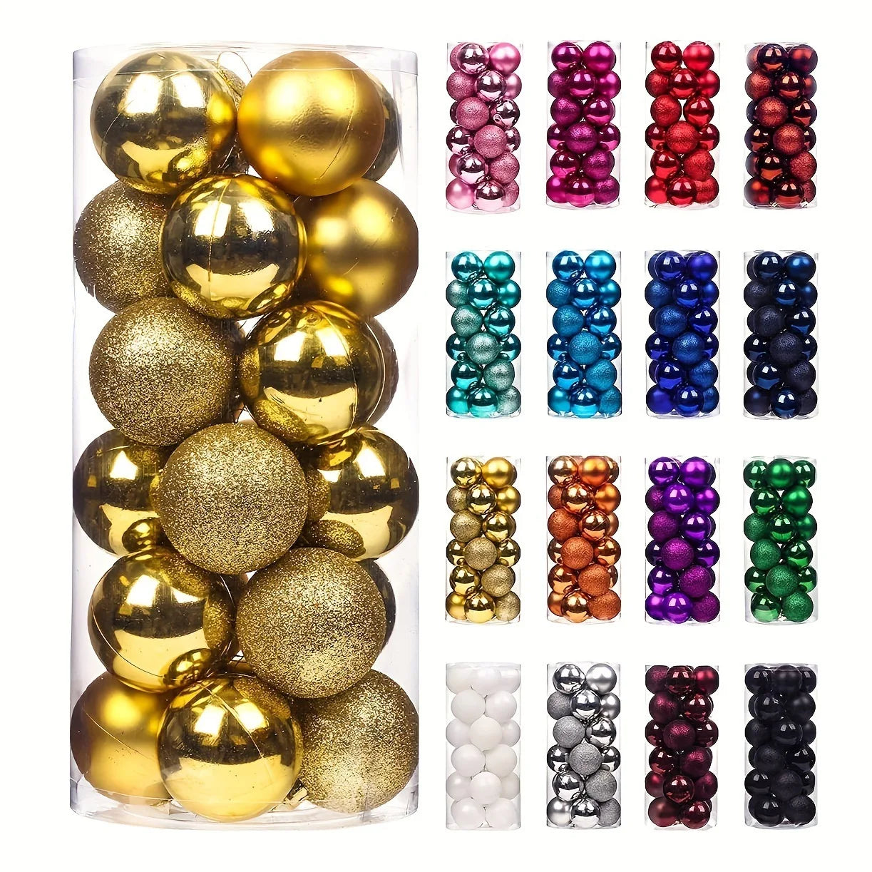 24/36Pcs Christmas Balls 4CM Ball Christmas Tree Pendant Ornaments for Home Party Decor 2025 New Year Navidad Gifts Accessories