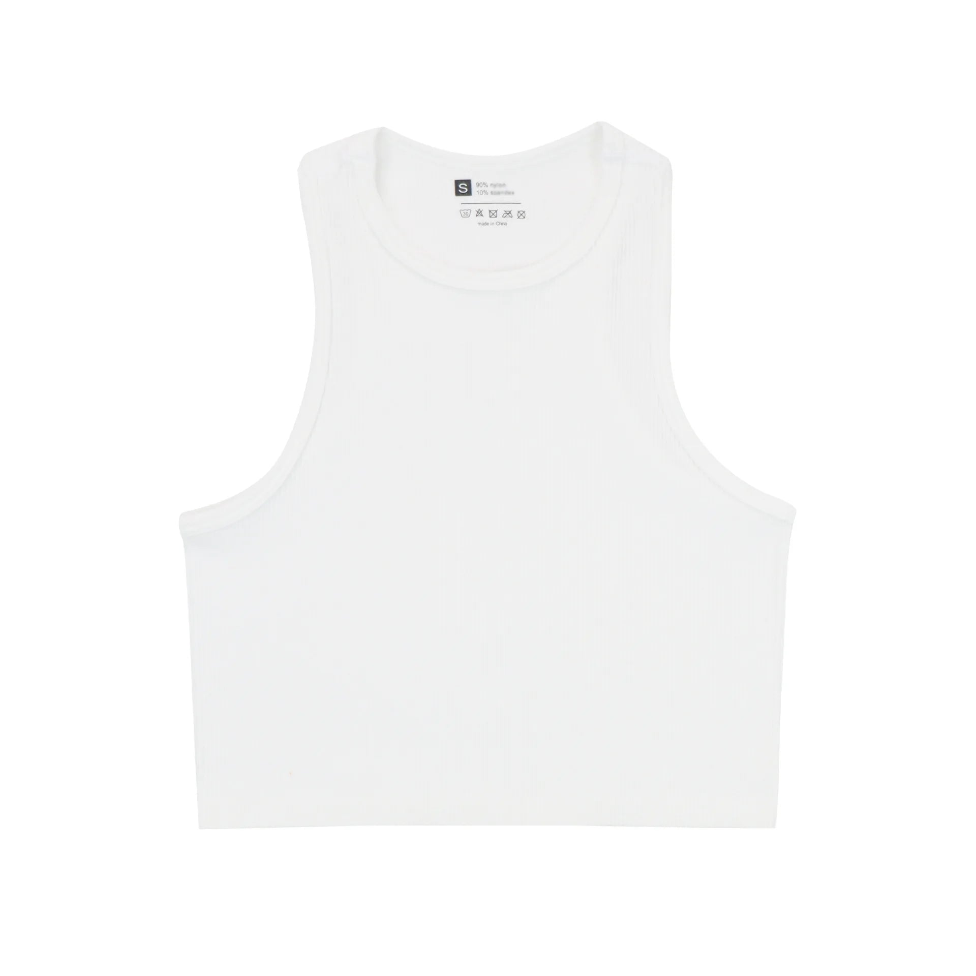 Yoga Vest Women Gym Sports Black White Crop Tops Seamless Streetwear Rib Knit Workout BreathableTank Top Female Without Pads