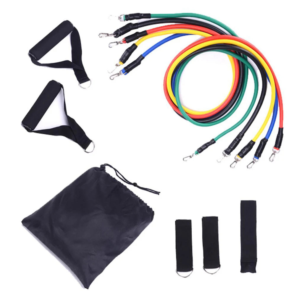 11Pcs Resistance Bands Set – Workout & Fitness Tubes