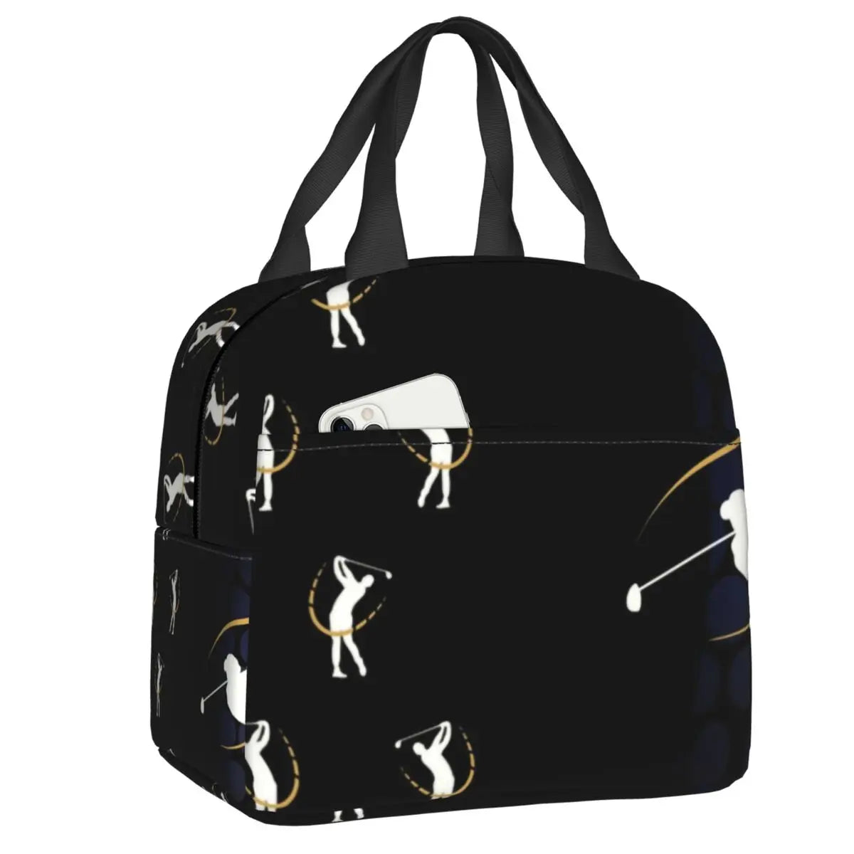 Golf Ball Sports Insulated Lunch Bags for Outdoor Picnic Golfer Lover Resuable Cooler Thermal Bento Box Women Kids Thermal Bags