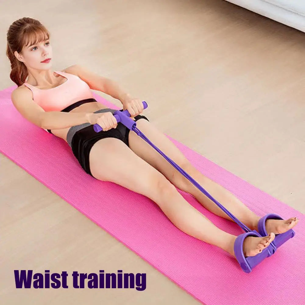 4/6-Tube Pedal Puller Resistance Band Elastic Yoga Sit-up Pull Rope Pedal Tensioner Exerciser Full Body Workout Fitness Band