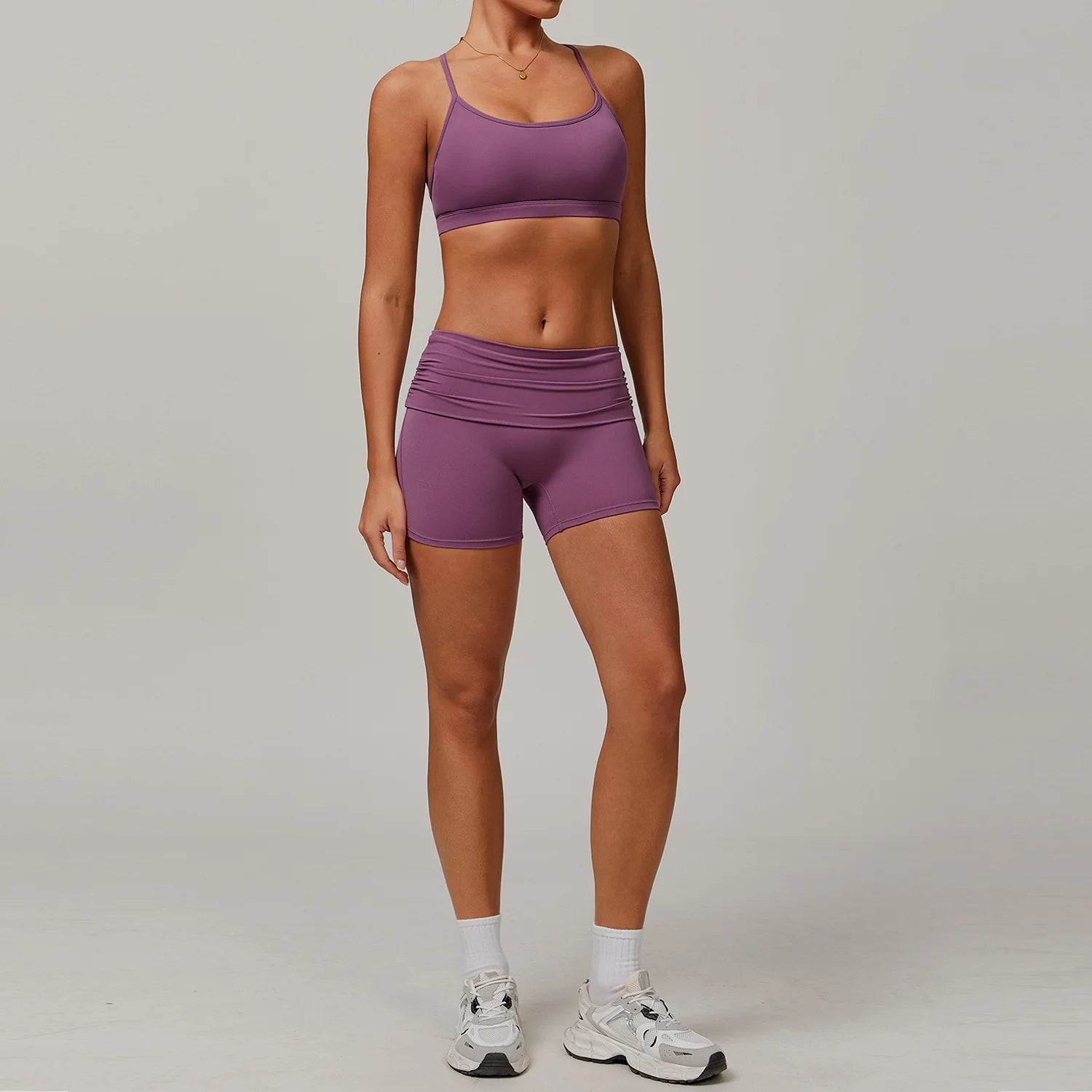 Yoga Clothing Set Women's High Waisted Leggings Gym Top 2 Pieces Fitness Exercise Clothing Fitness Workout Underwear Yoga Suits