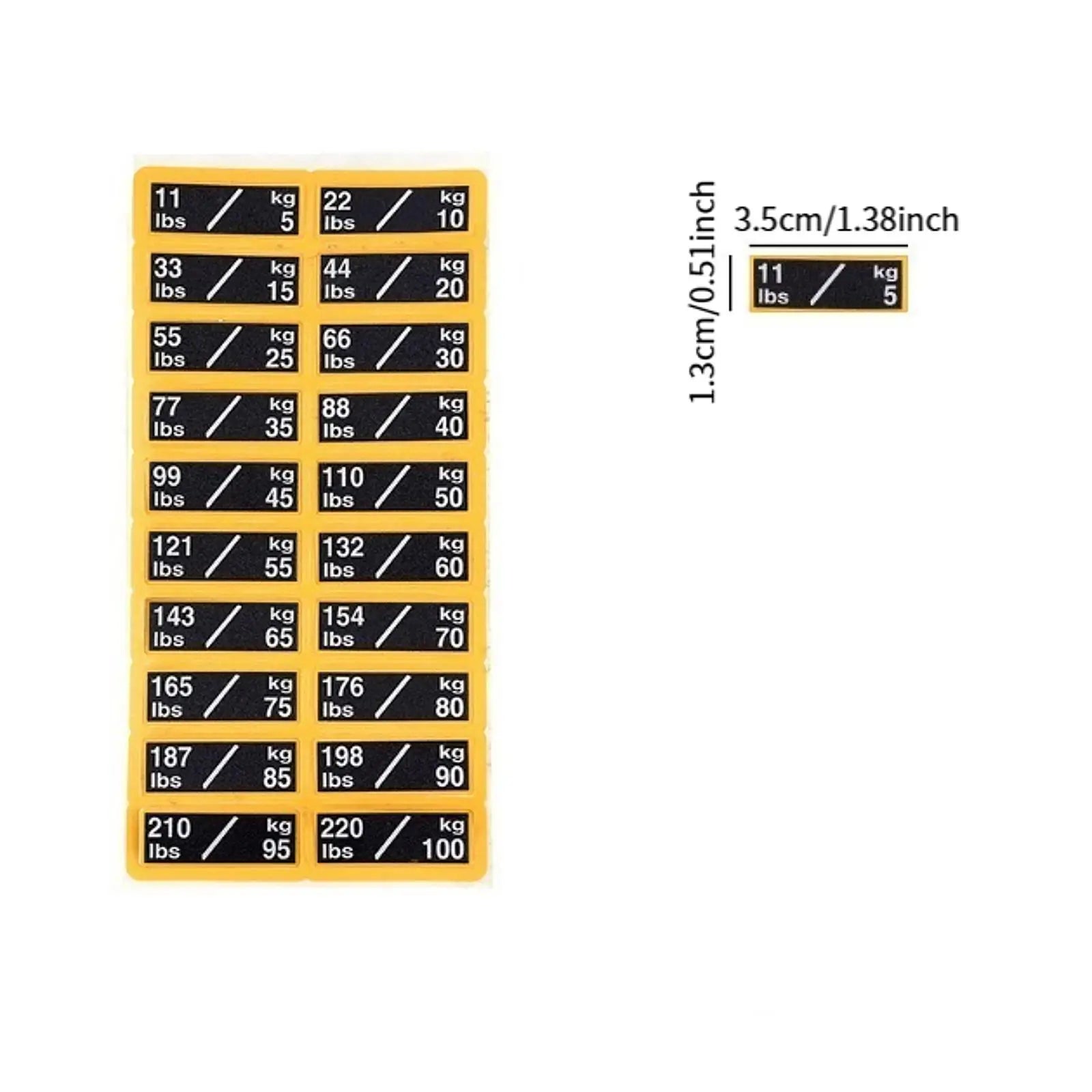 Weight Stack Labels Weight Identification Classification for Gym Equipment Sporting Goods Strength Training Machine Attachments