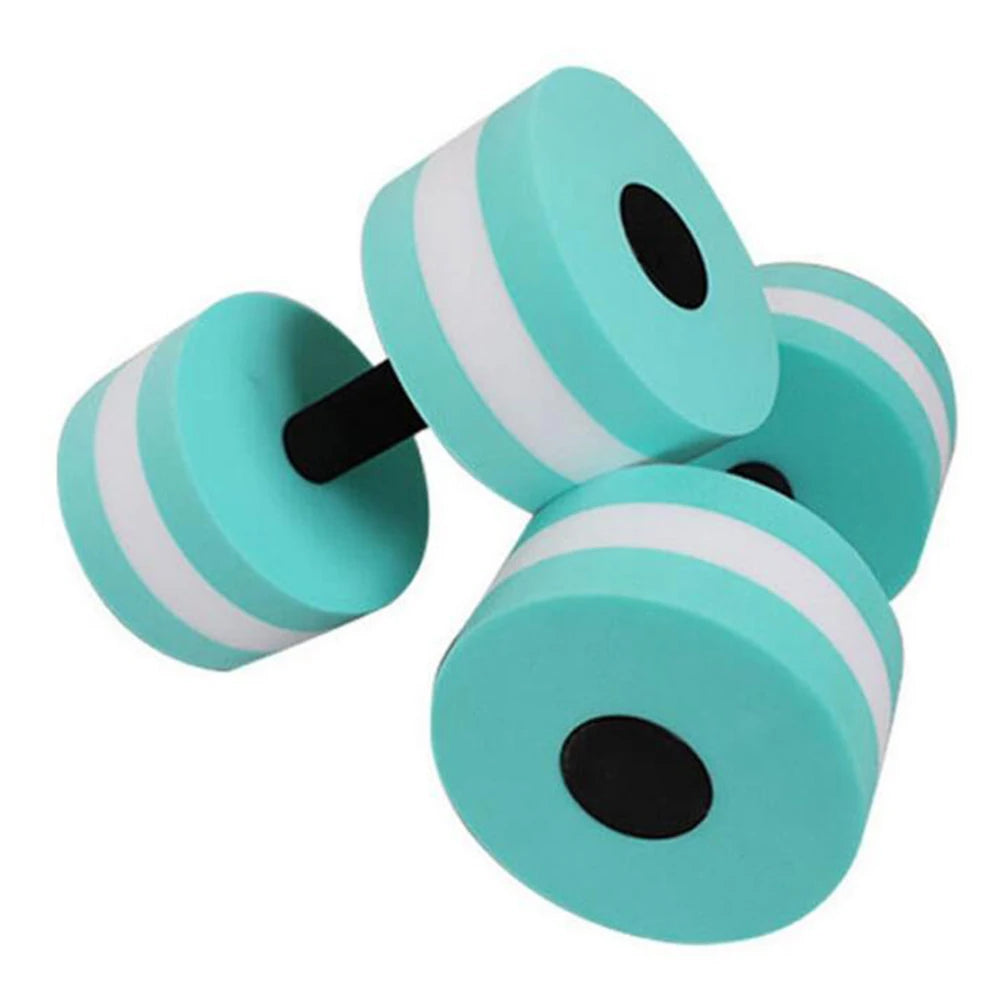 2pcs High Quality Dumbbells Fitness Equipments EVA Foam Aqua Dumbbells for Water Aerobics Swim Pool Float Aquatic Barbell