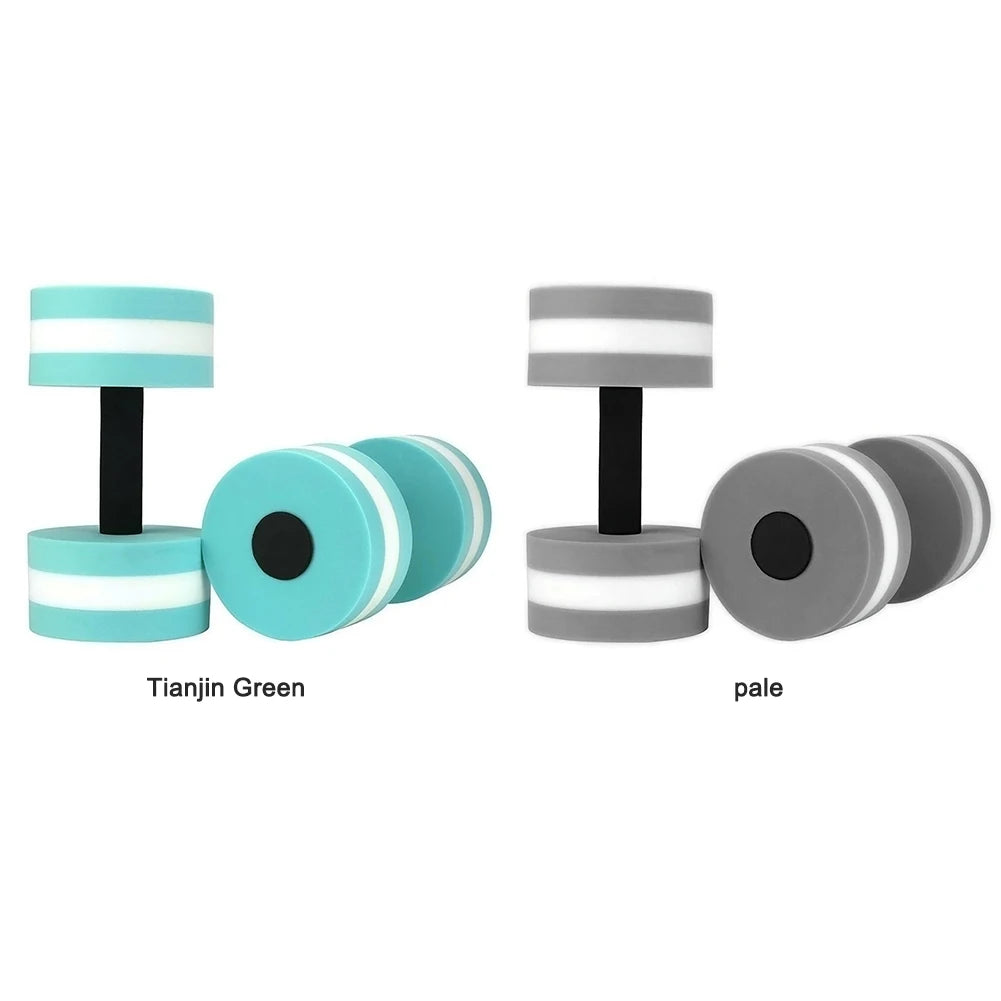 2pcs High Quality Dumbbells Fitness Equipments EVA Foam Aqua Dumbbells for Water Aerobics Swim Pool Float Aquatic Barbell